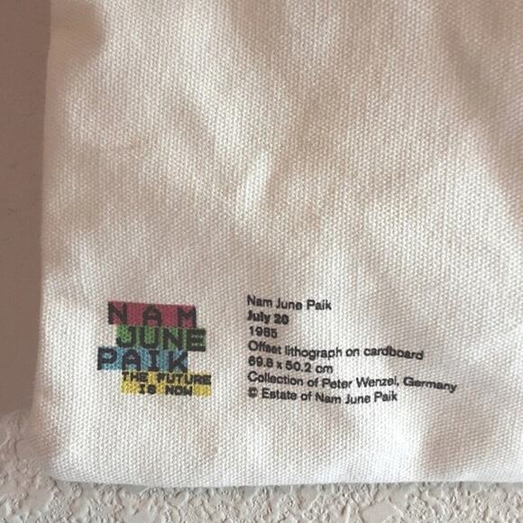 Nam June Paik 1985 The Future is Now Art Work The Gallery Store Artist Tote Bag - Picture 10 of 14